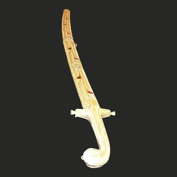 Ceremonial Wedding Sword w/ 24k Gold Filigree Handle and Sheath * Engraved Inscr - Picture 13 of 13